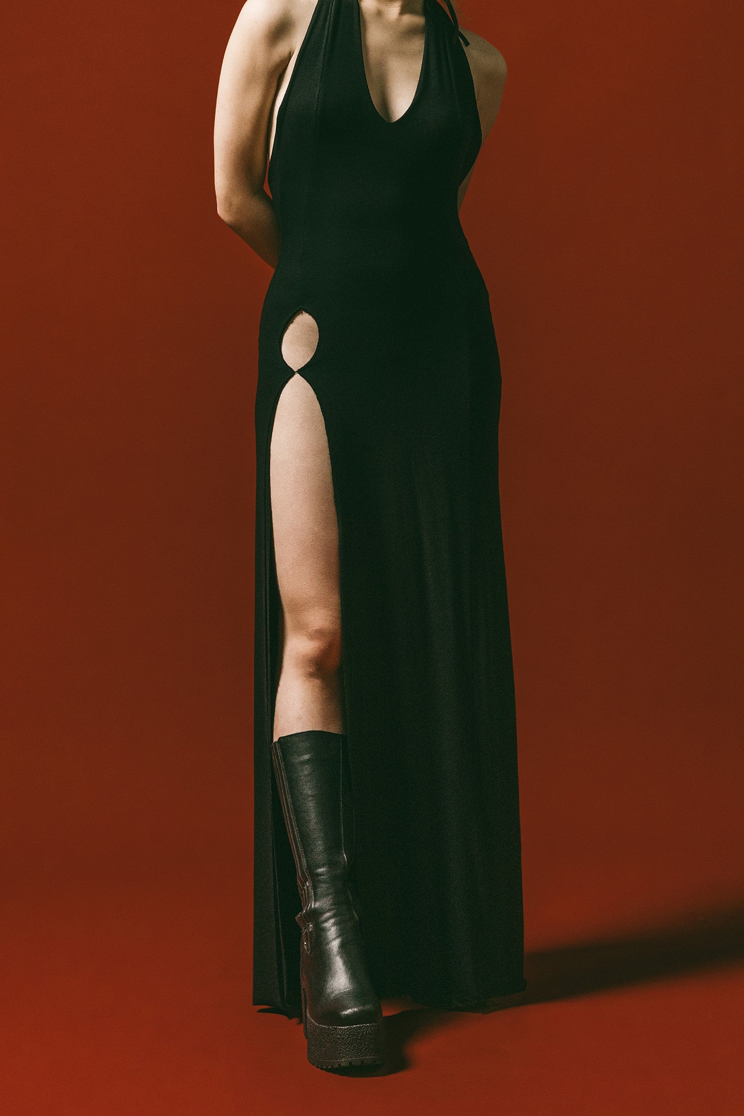 Side-Split Dress (Black) Side-Split Dress (Black)