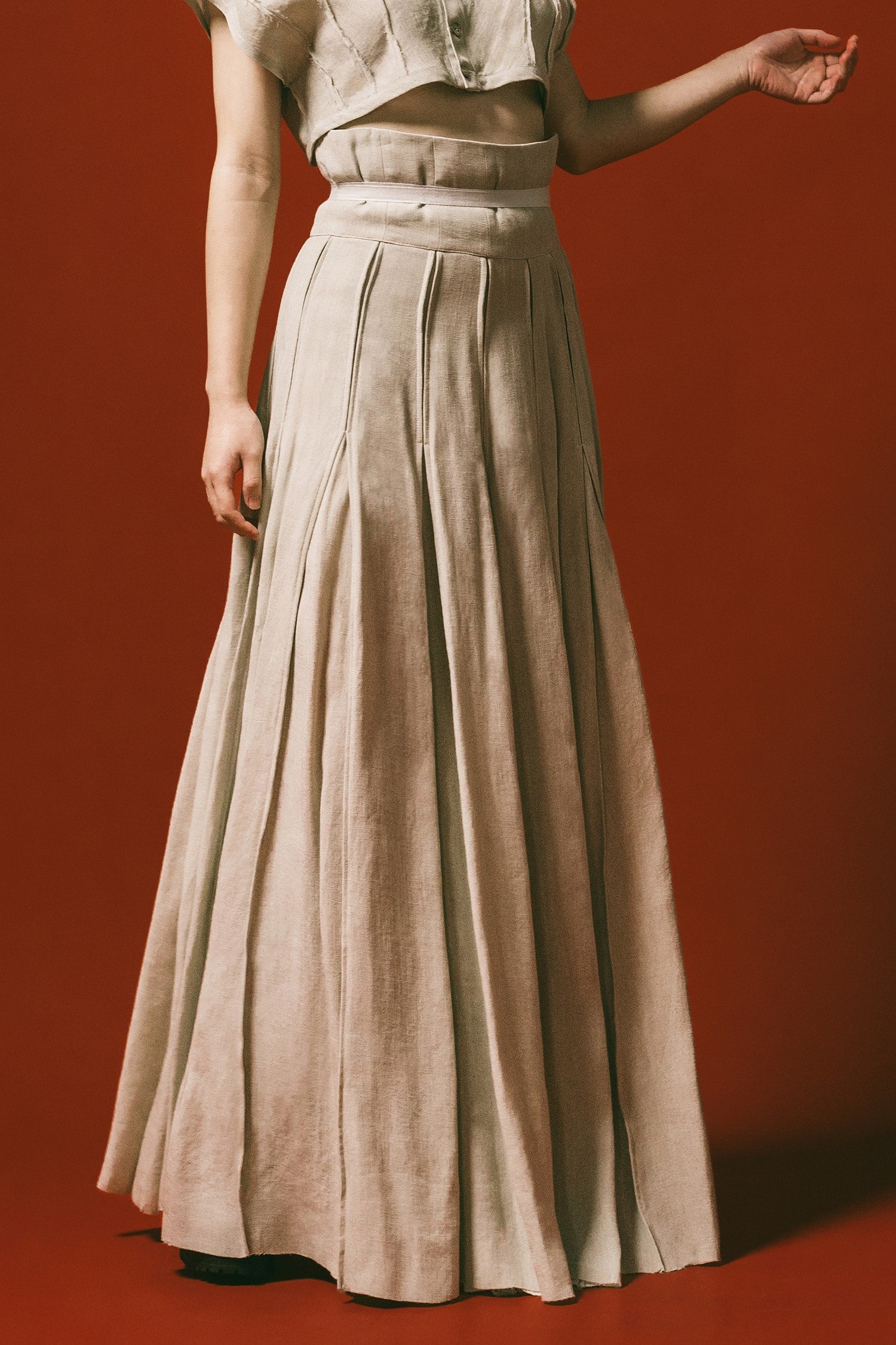 Pillar Skirt (Sheer Grey)